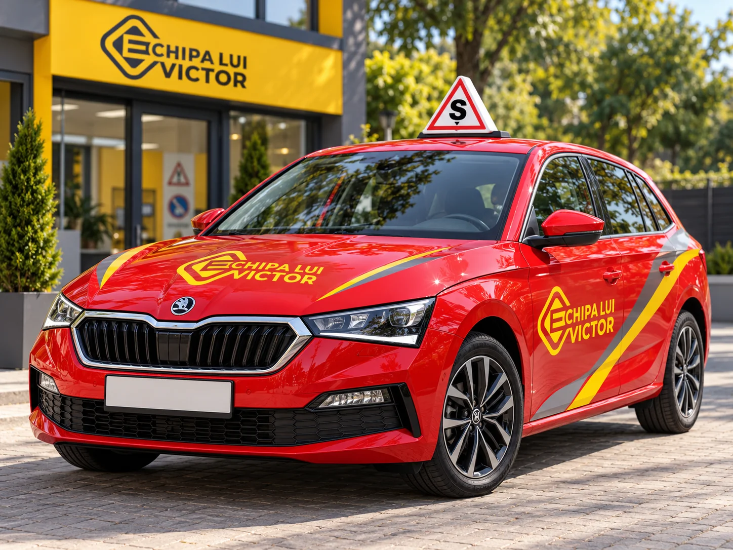 Škoda Scala de instruire branduită Echipa lui Victor în Chișinău