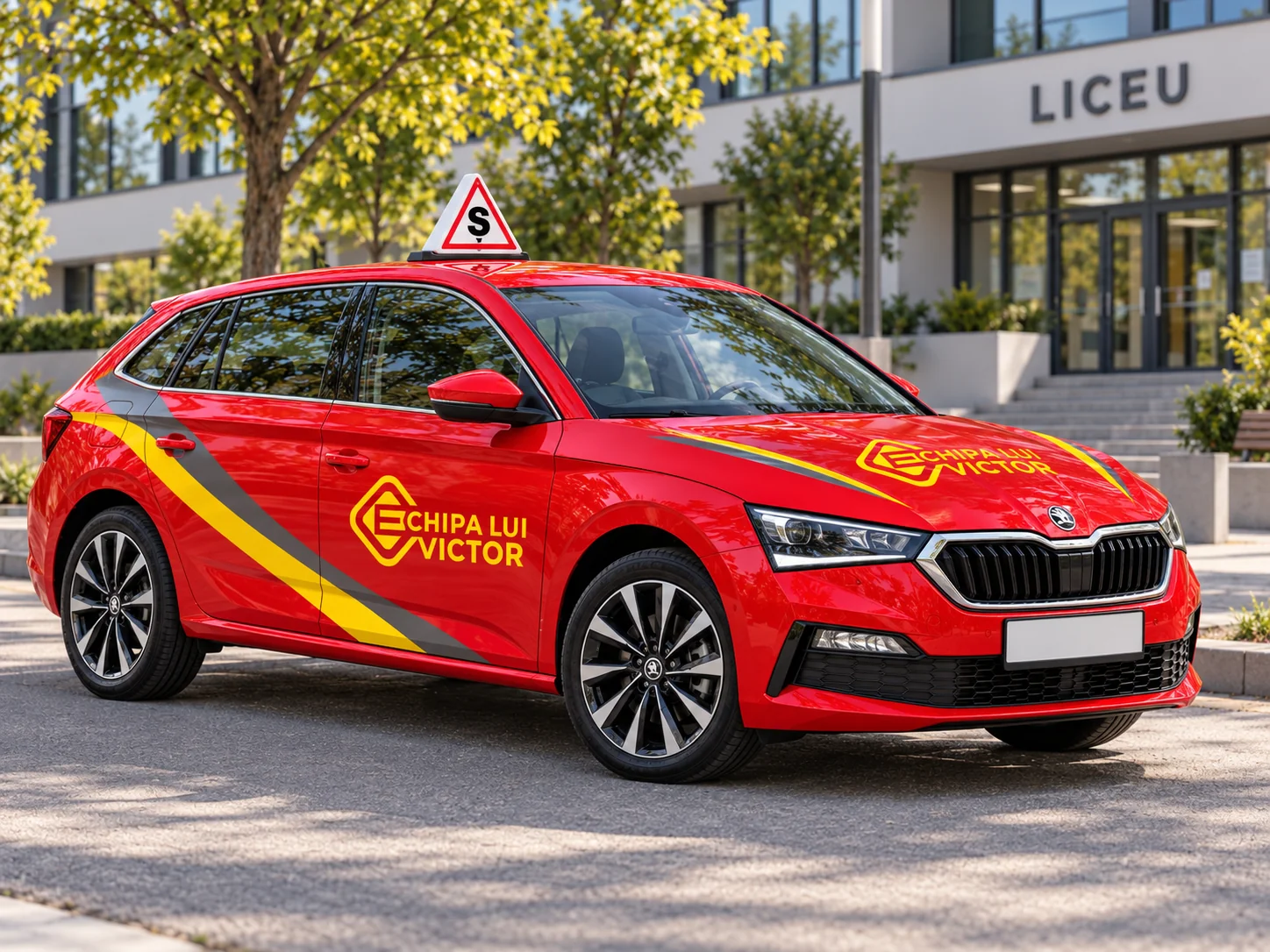 Škoda Scala pentru instruire practică — Echipa lui Victor